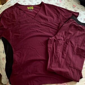 Medline Burgundy Scrub Set